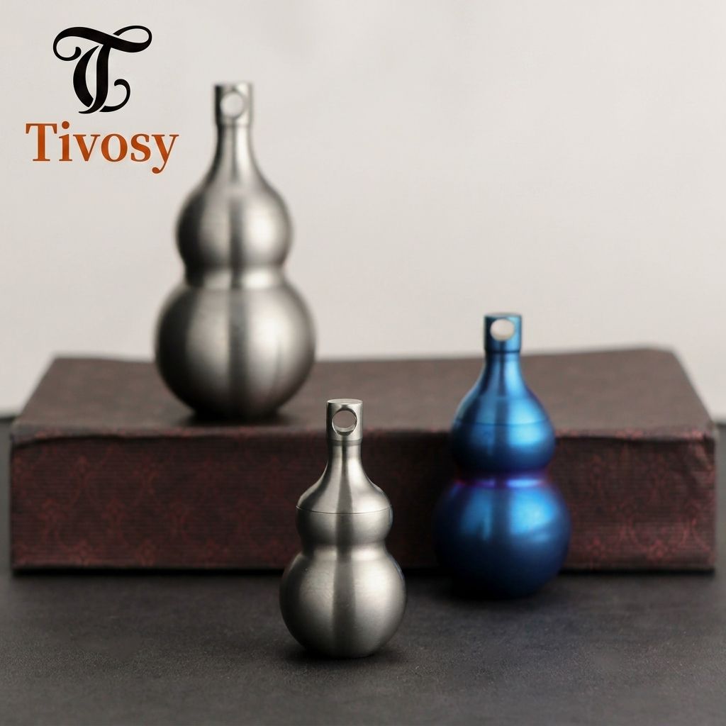 Pill Fob Capsule - Tivosy Saf Titanyum Şanslı Su Kabağı