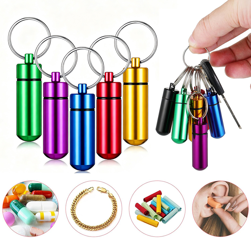 1/5PCS Alüminyum Mini Hap Kutu - Edc Pill Carry incelemesi ve fiyatı