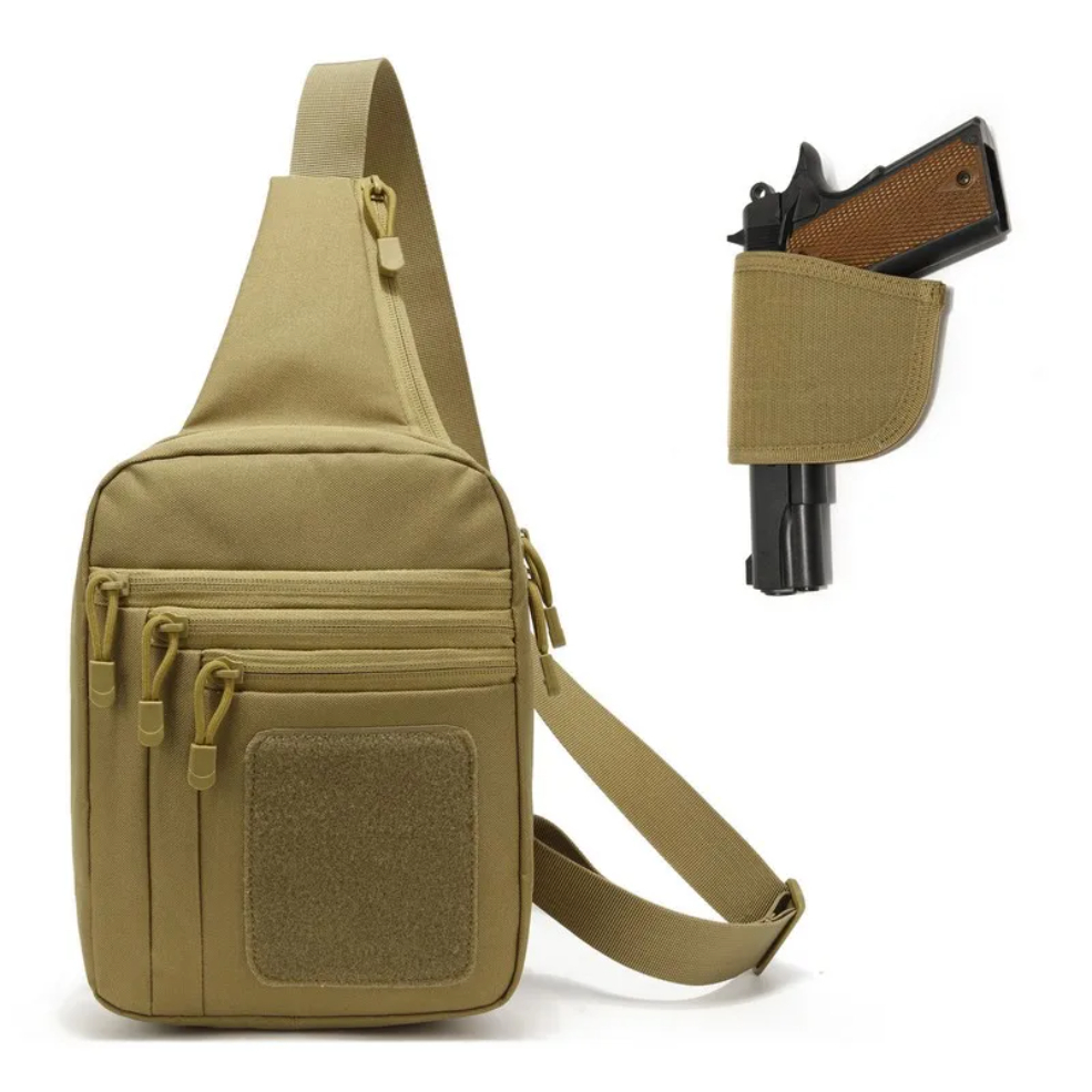 Yeni Taktik Göğüs Çantası Taba - Edc Pistol Carry Bag incelemesi ve fiyatı